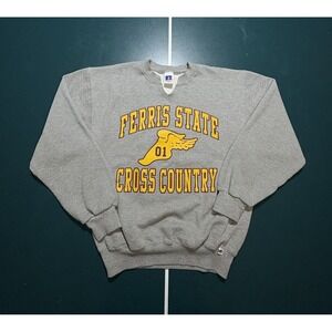 Vintage‎ Russell Athletic Ferris State Cross Country Crewneck Sweatshirt Medium